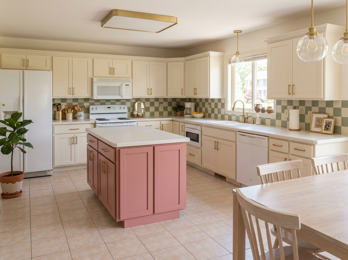 The same dream kitchen reworked to fit a $10,000–$15,000 budget, keeping the layout and the parts that matter most